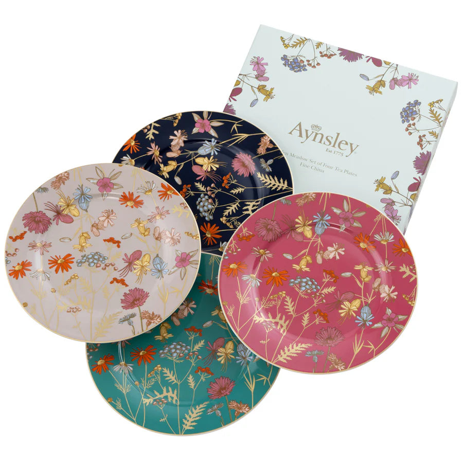 Aynsley Golden Meadow Teaplates  x4