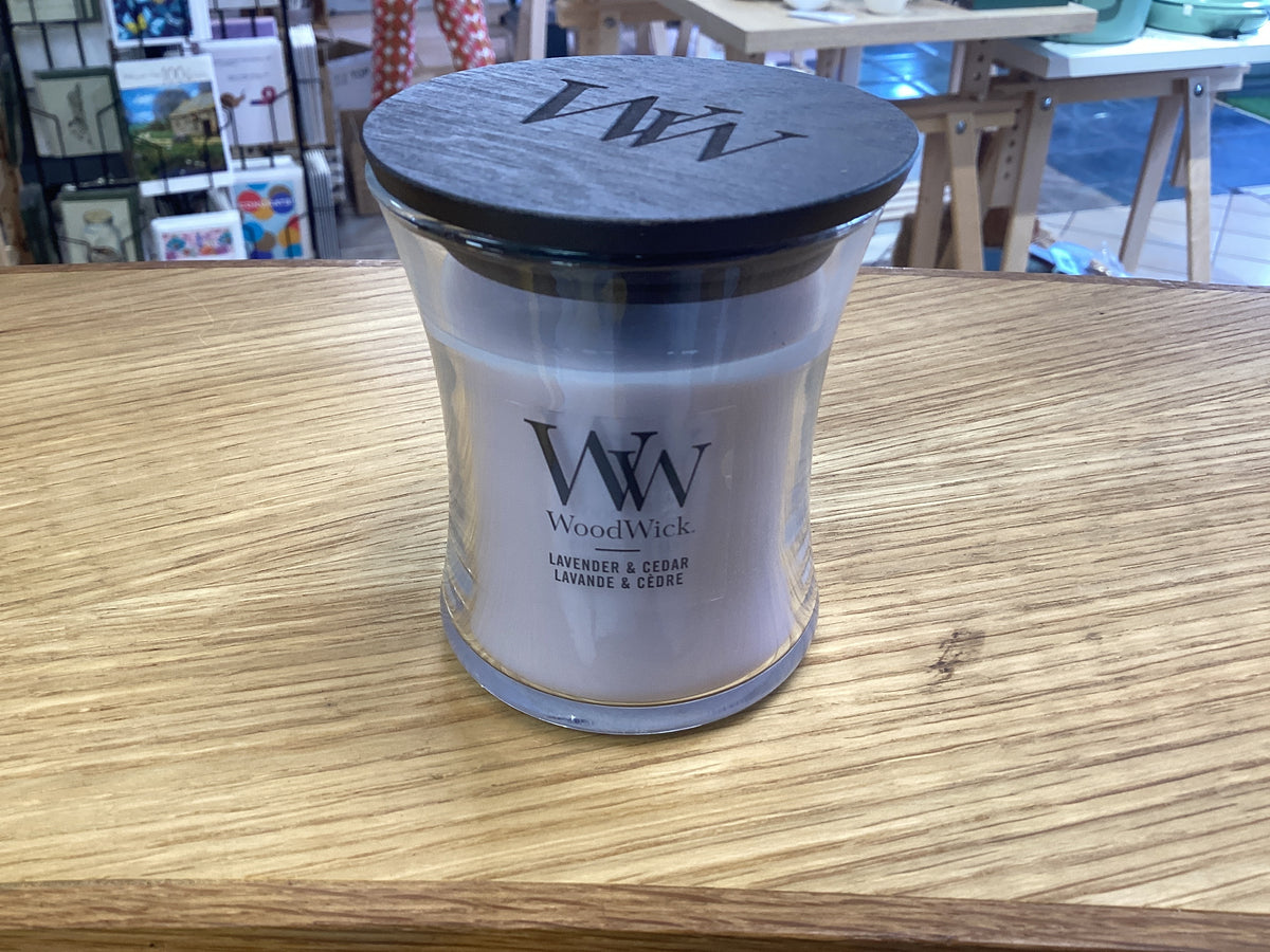 Woodwick mini Lavender & Cedar