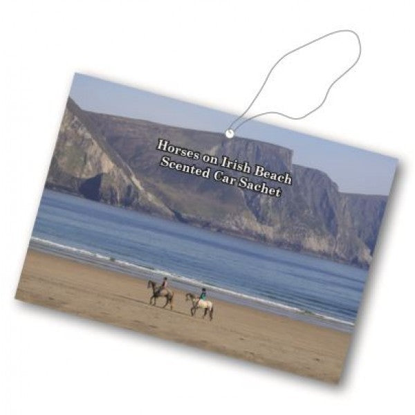 Scented Car Sachet ' Horses on Irish Beach'