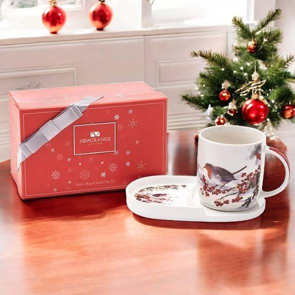 Newgrange Robin Mug & Snack Tray