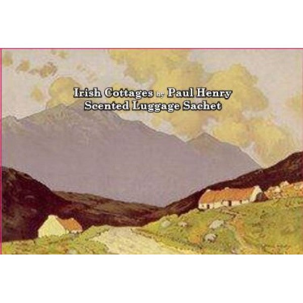 Scented Luggage Sachet 'Irish Cottages' by Paul Henry