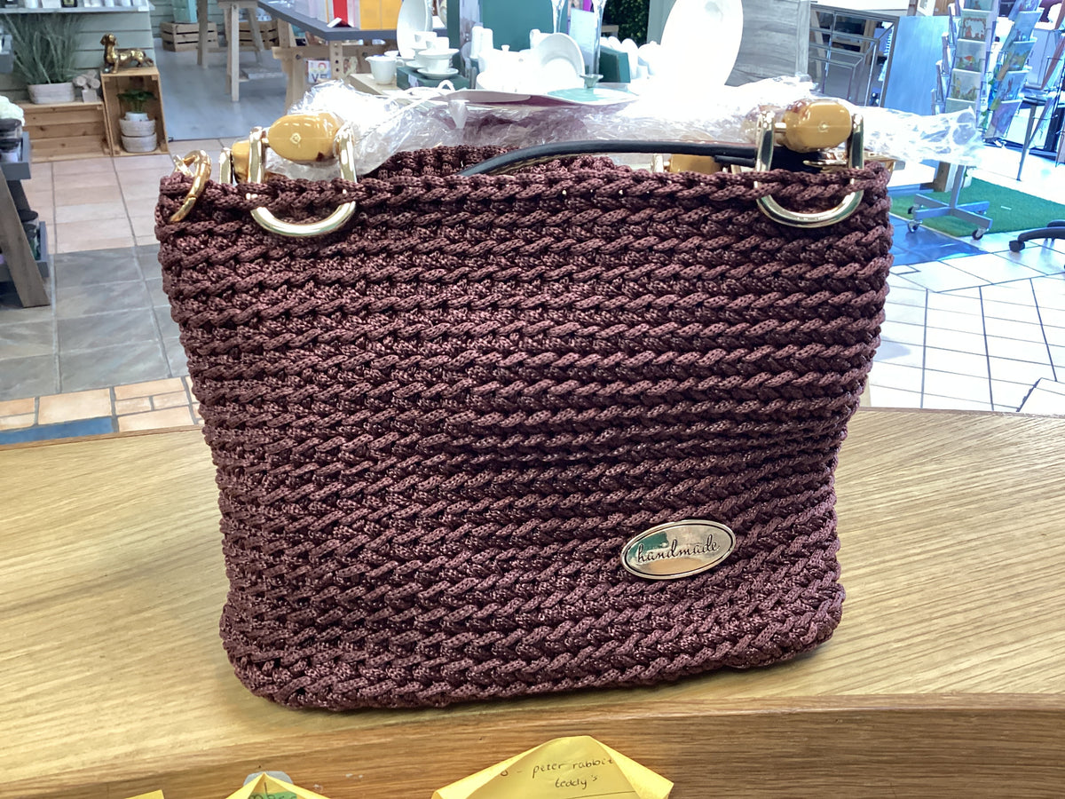 Angi Crocheted handbag in Brown