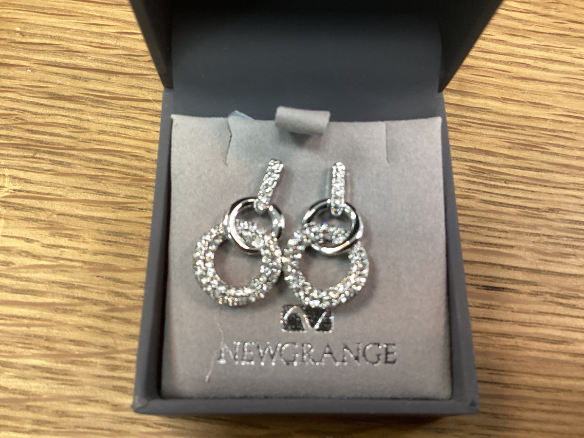 Newgrange silver interlocking earrings