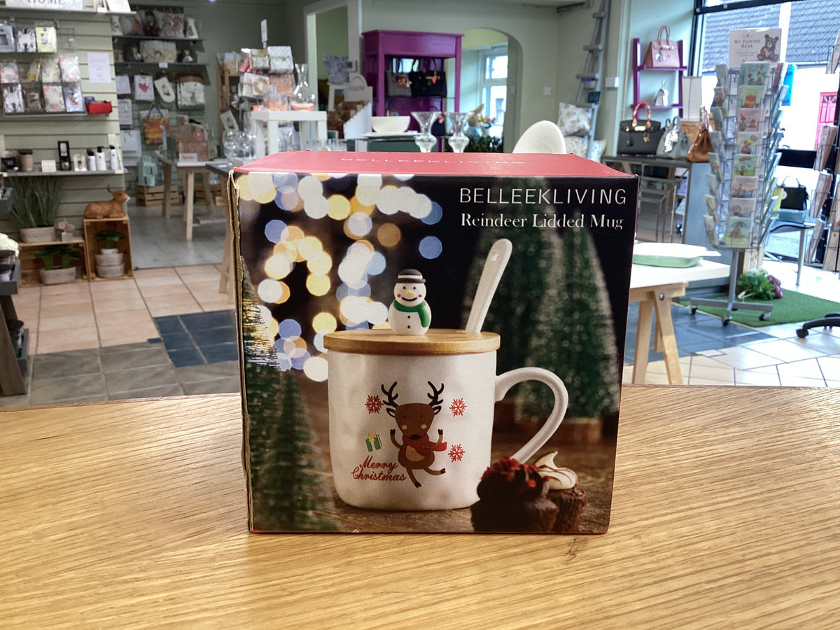 Reindeer lidded mug