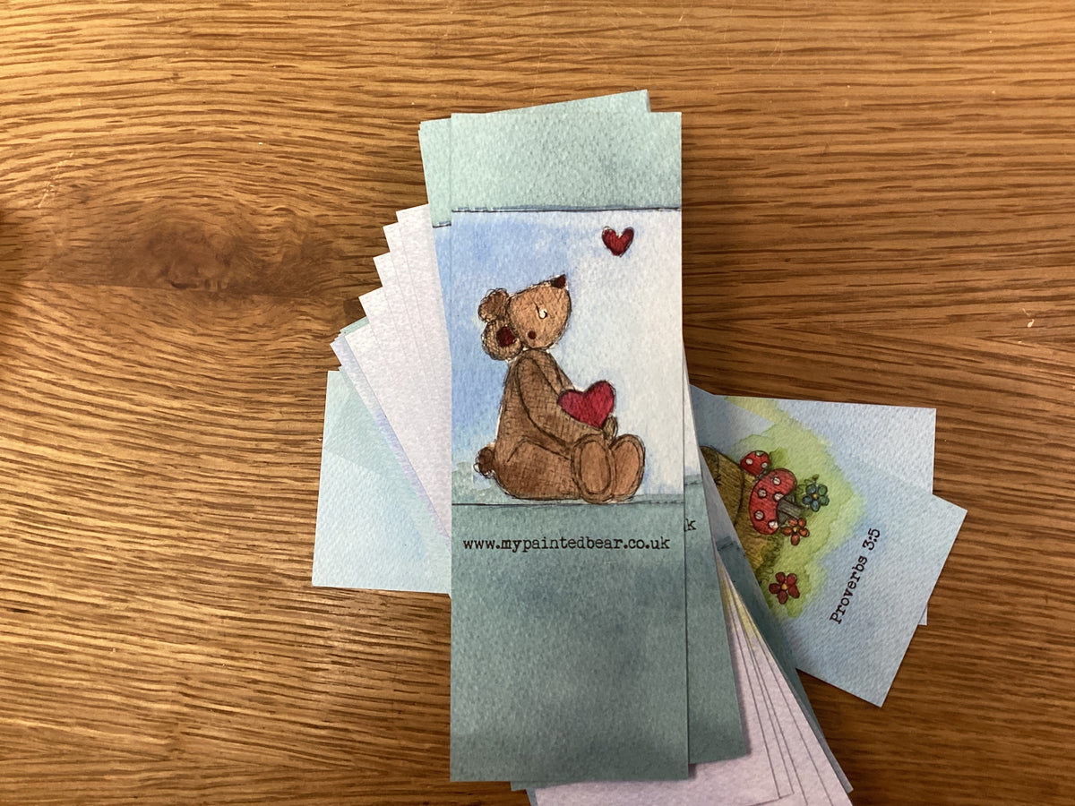 My painted bear bookmarks