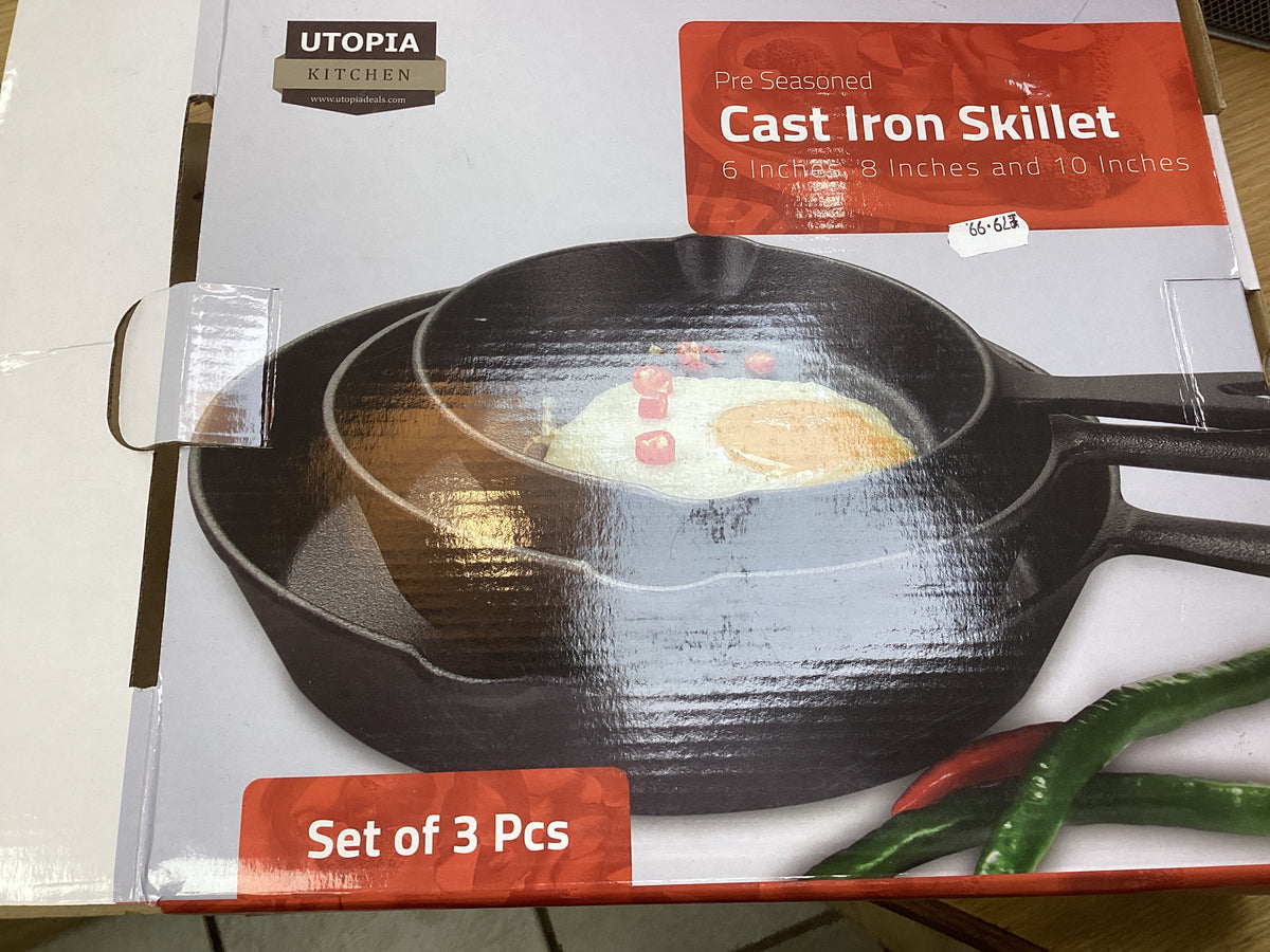 Utopia Cast Iron Skilley 3 pcs
