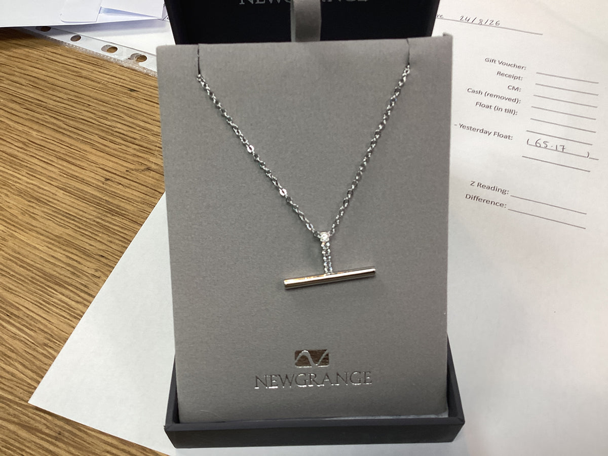 Newgrange Silver T bar pendant