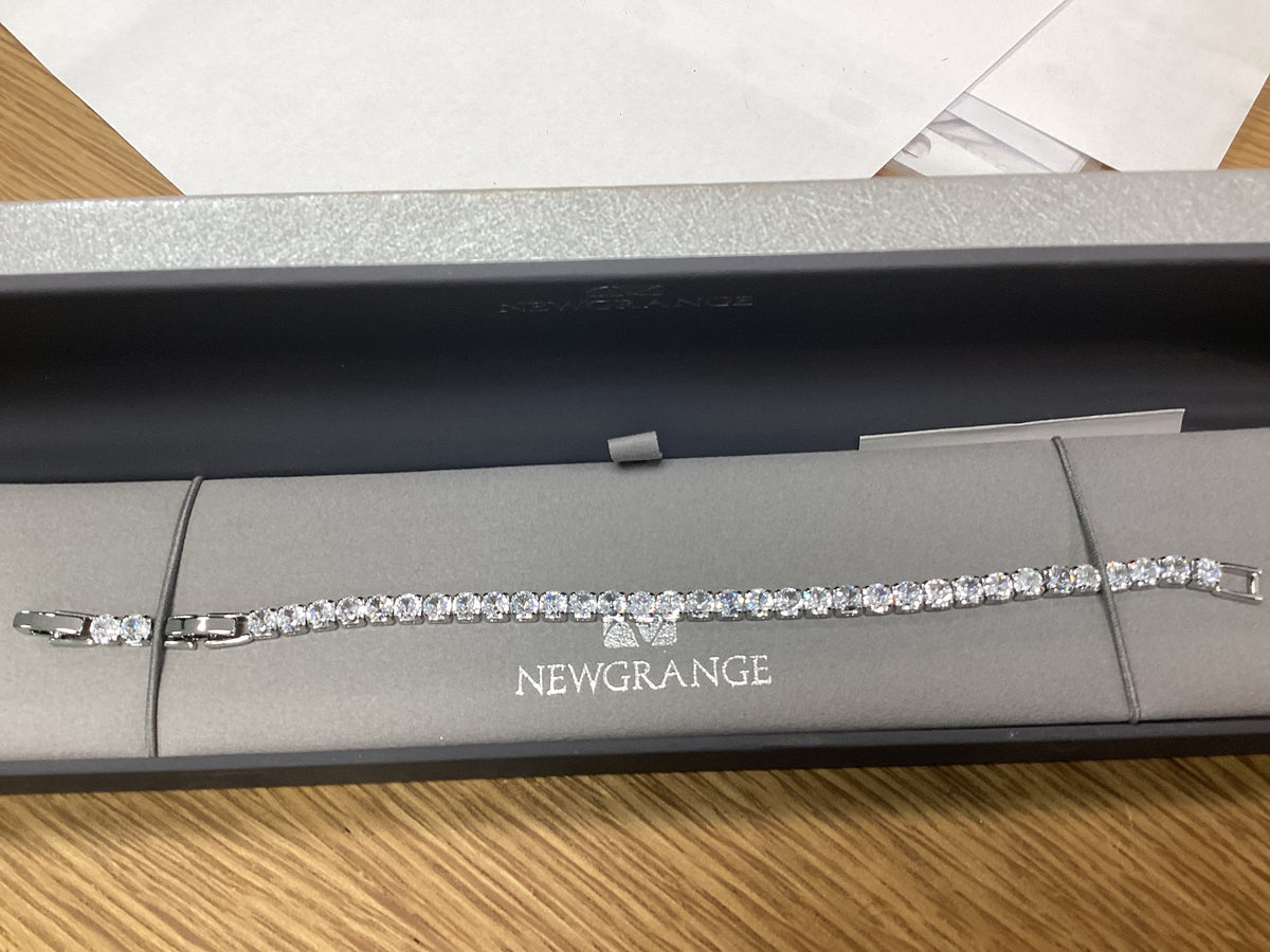 Newgrange silver tennis diamond bracelet