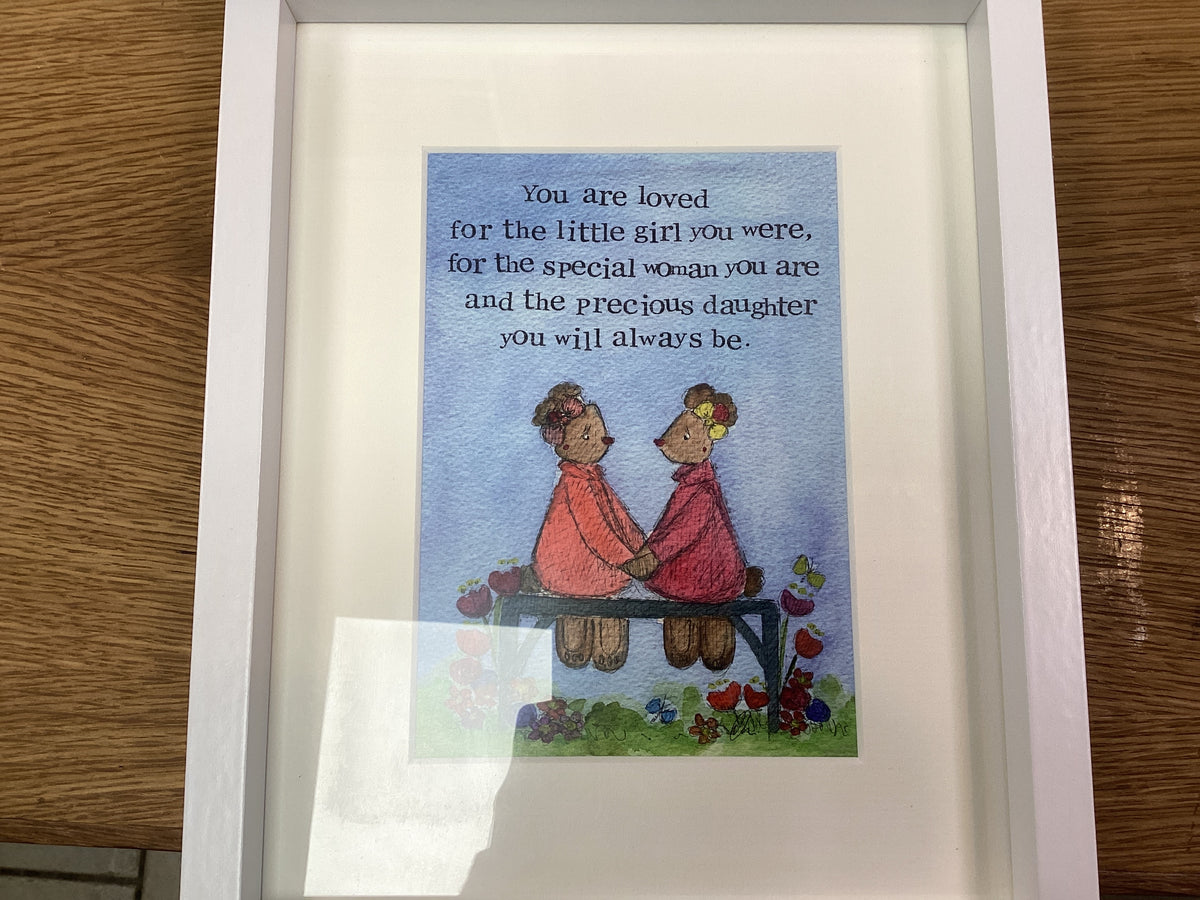 My painted bear framed prints