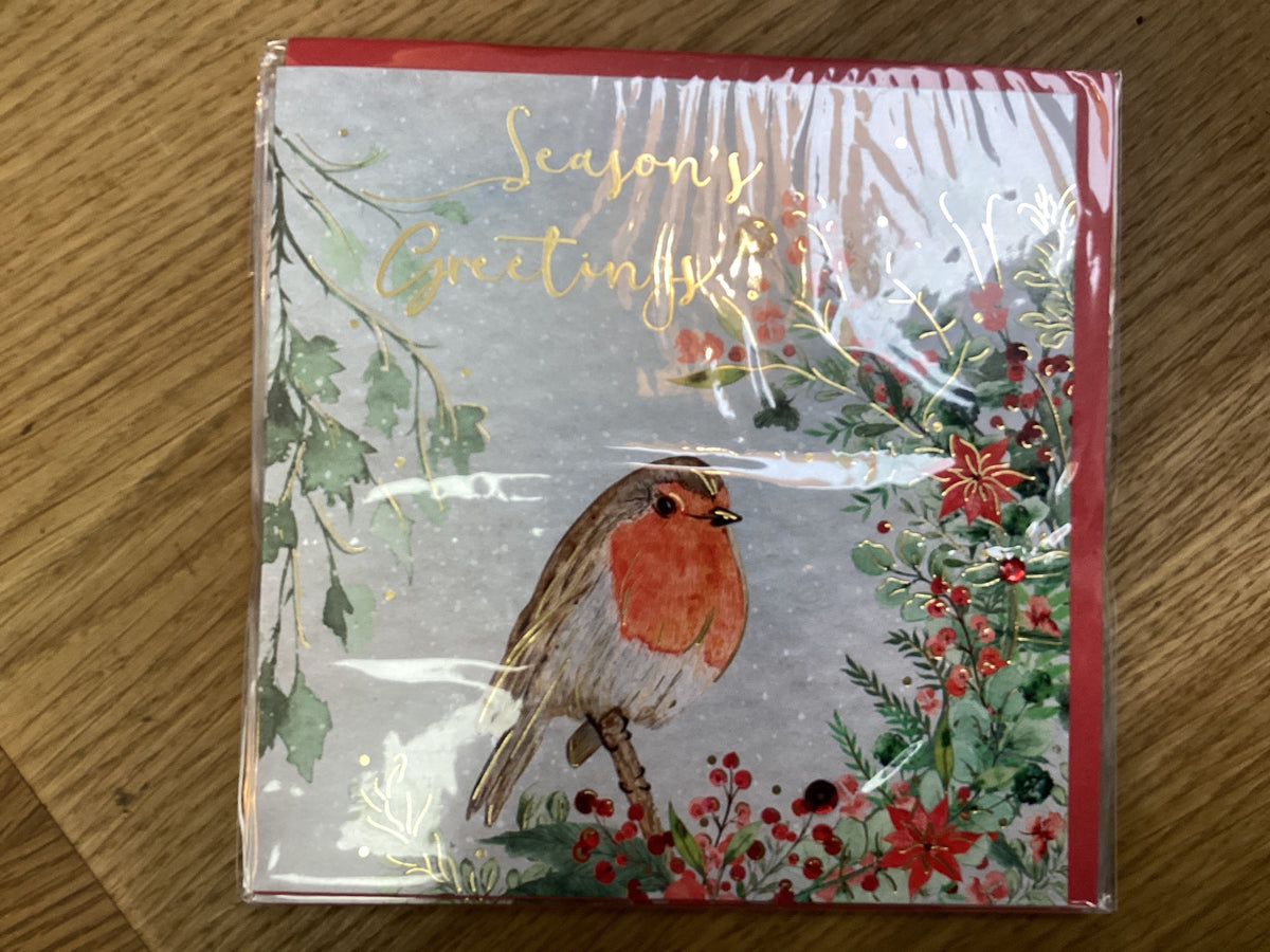 Sparkle Christmas Robin on branch