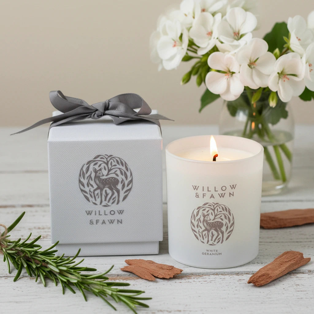 Willow & Fawn White Geranium Scented Candle