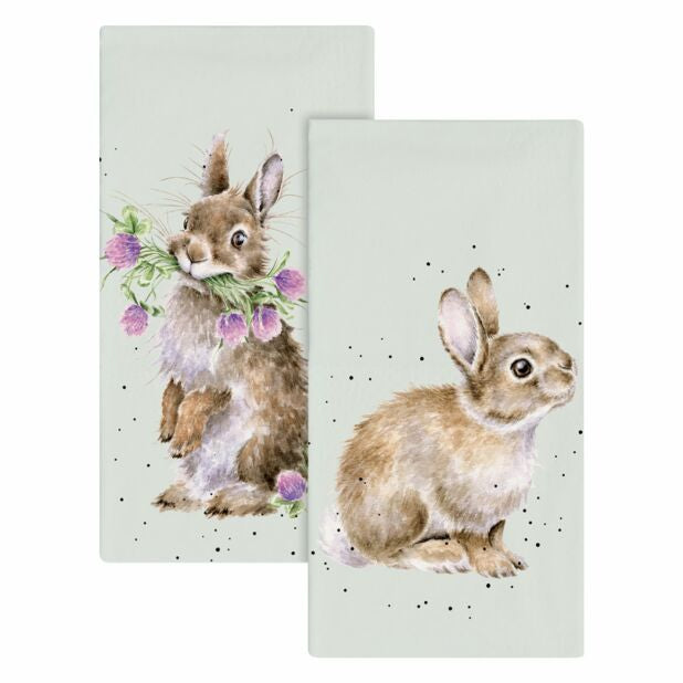 Wrendale Rabbit Pocket Tissue Head Clover Heels