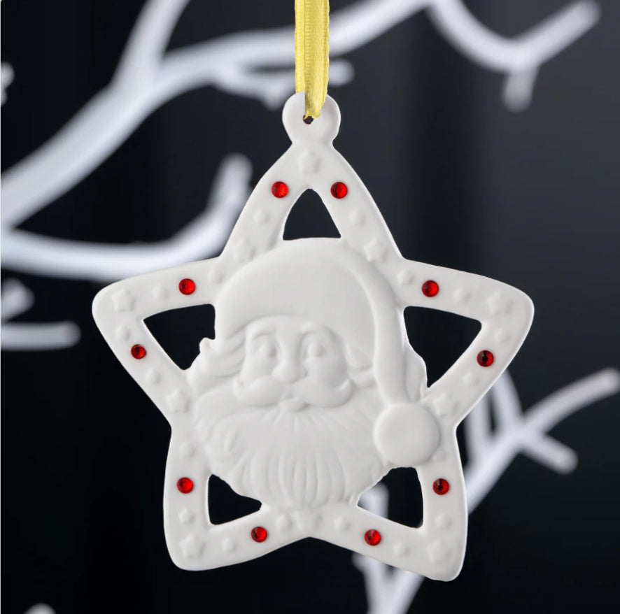 Belleek Santa Star Barnardos Ornament