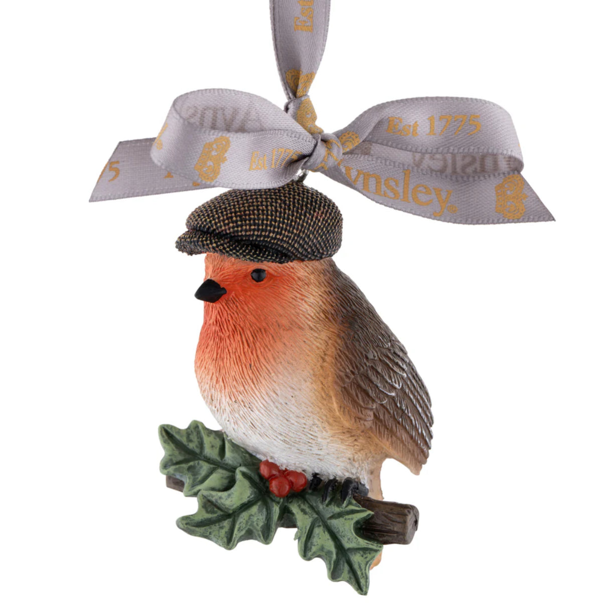 Aynsley Flat Cap Robin Hanging Decoration