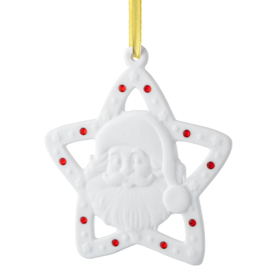 Belleek Santa Star Barnardos Ornament