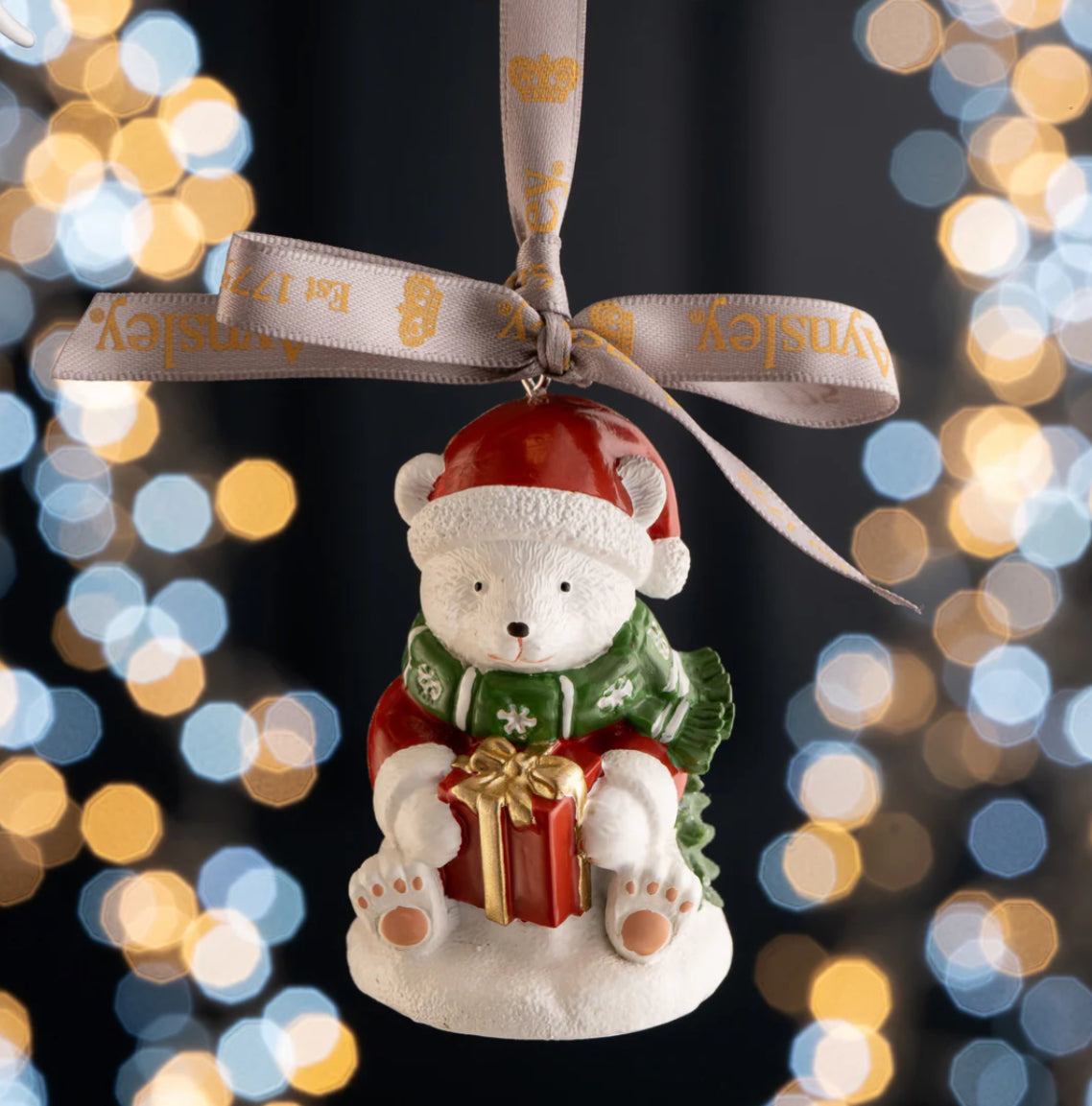 Aynsley Polar Bear & Gift Hanging Ornament