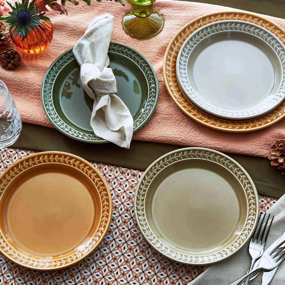Portmeirion Botanic Garden Harmony 10” Dinner Plates, Amber