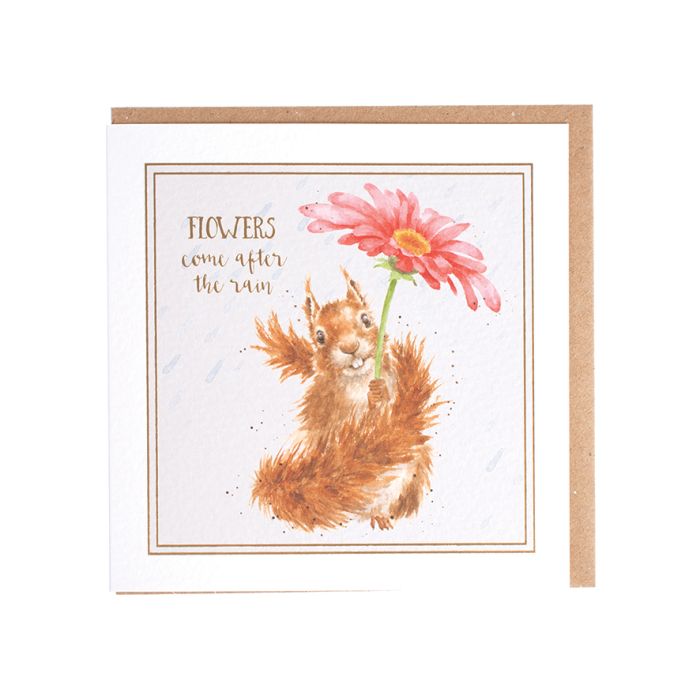 Wrendale ‘Flowers Come After Rain’ Card