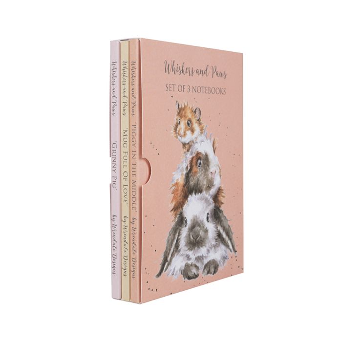 Wrendale ‘Whiskers And Paws’ Guinea Pig & Hamster Set Of 3 Notbooks