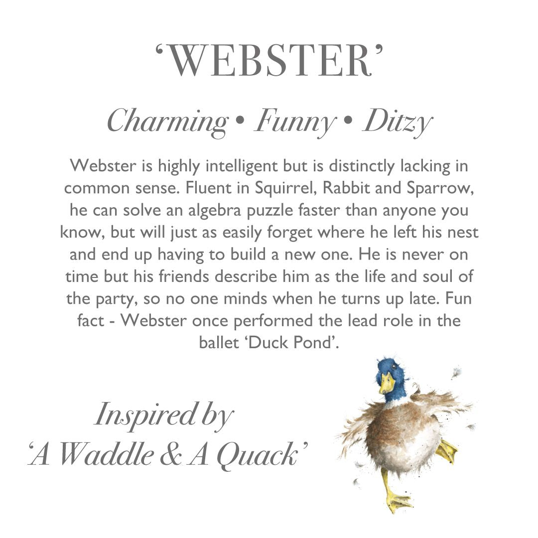 Wrendale Webster Duck Plush Soft Toy