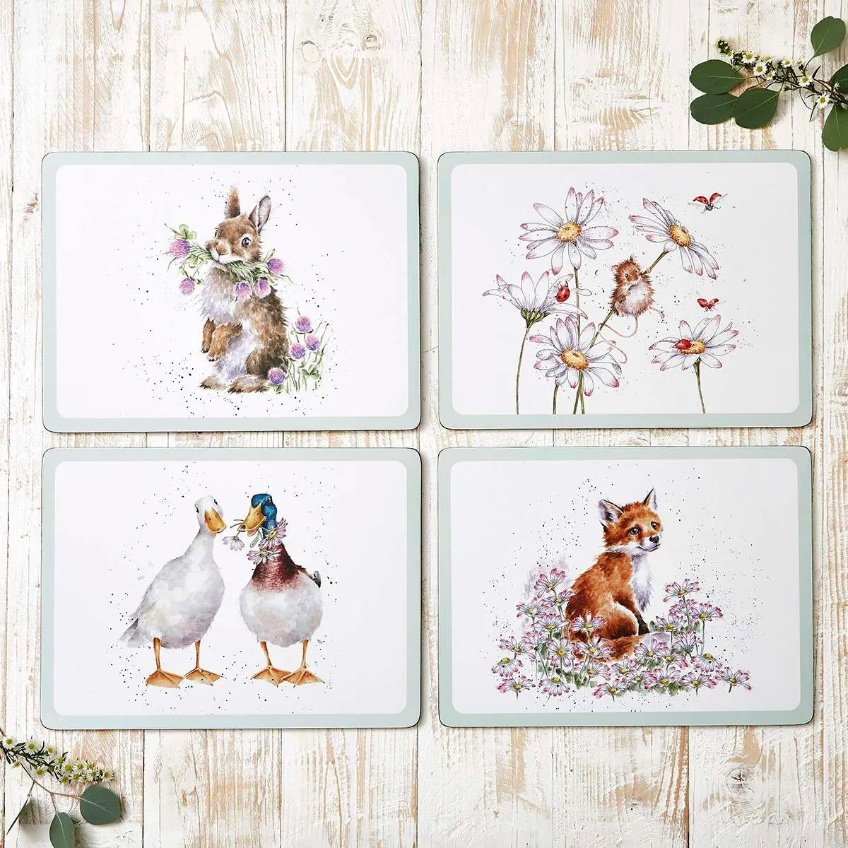 Wrendale Wild Flower Large Mats x4