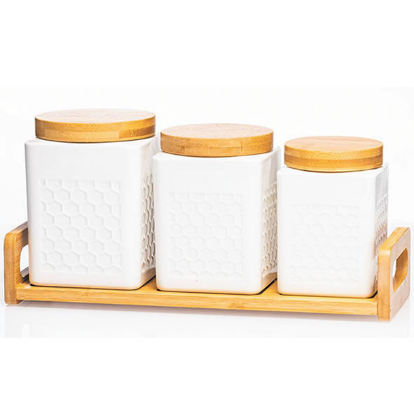 Newgrange Living Ceramic 3 Piece Canister Set