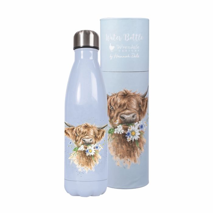 Wrendale ‘Daisy Cow’ Highland Cow Water Bottle 500ml