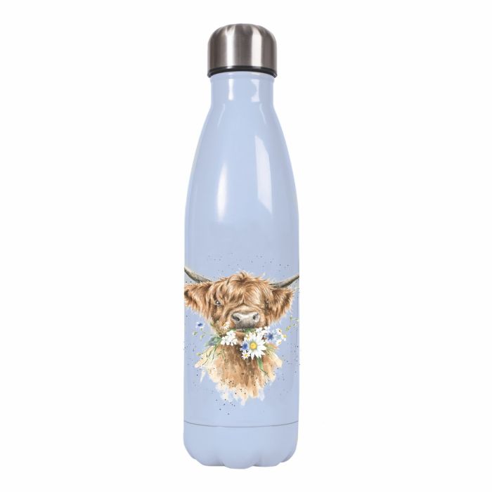 Wrendale ‘Daisy Cow’ Highland Cow Water Bottle 500ml