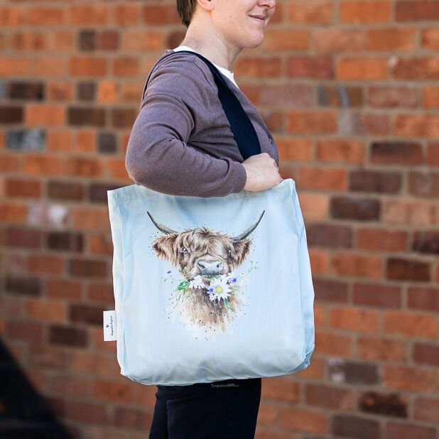 Wrendale ‘Daisy Coo’ Cow Canvas Tote Bag