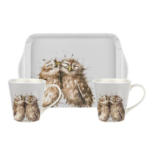Wrendale ‘Bird’s Of A Feather’ Owl Mug & Tray Set