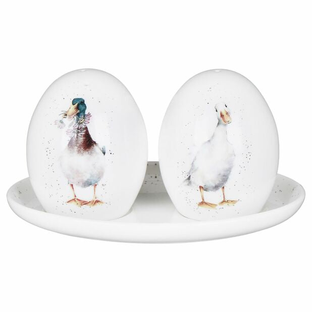 Wrendale Duck Salt & Pepper Shakers With Tray
