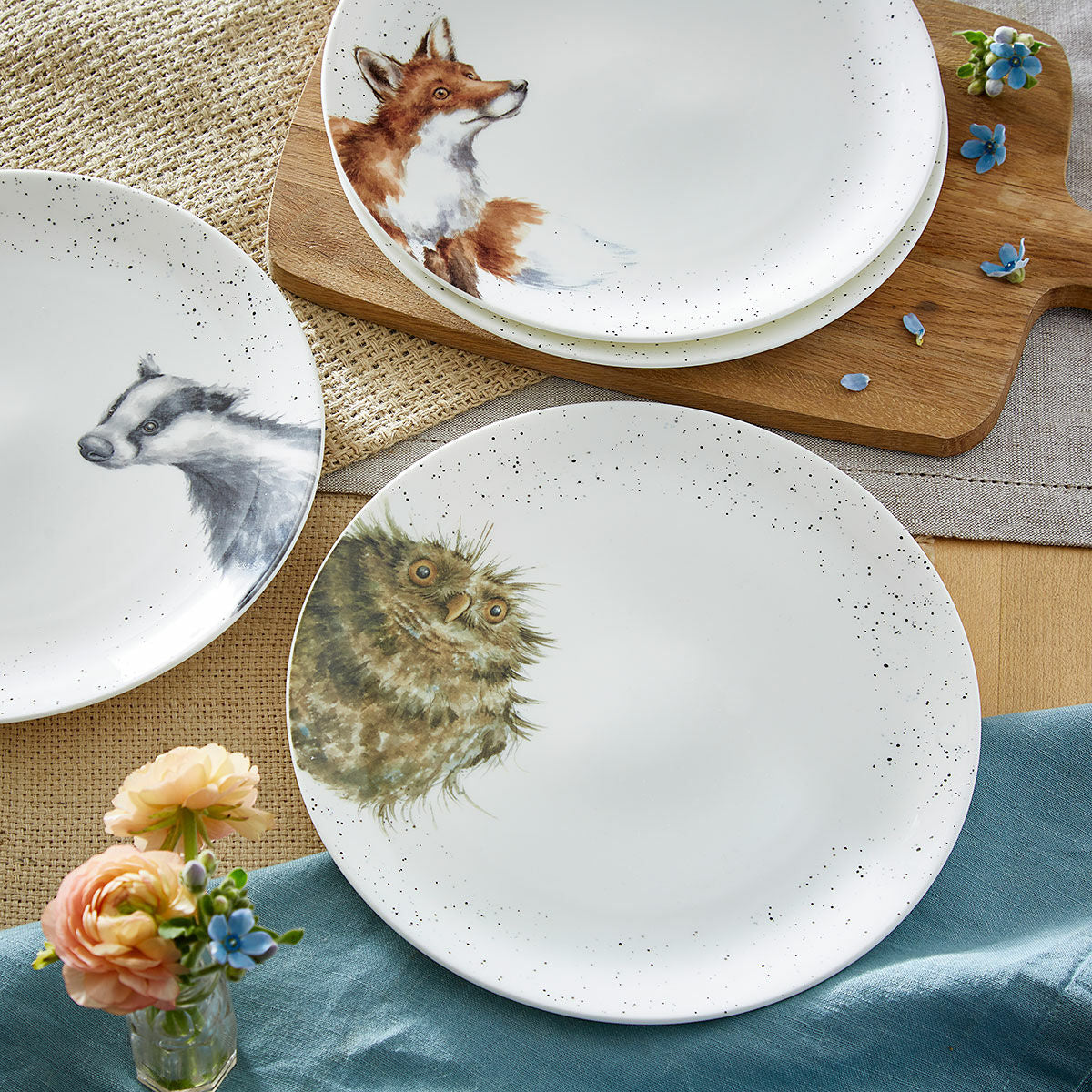 Wrendale 10.5 Inch Coupe Plate - Owl