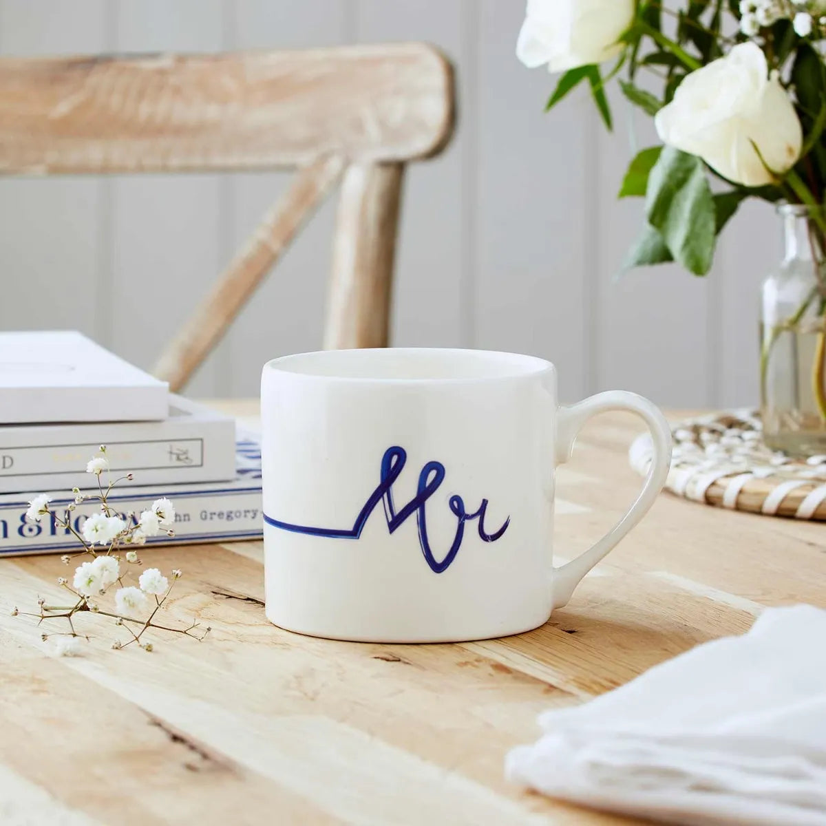 Portmeirion Mug Meirion Mr Mug, Blue & White