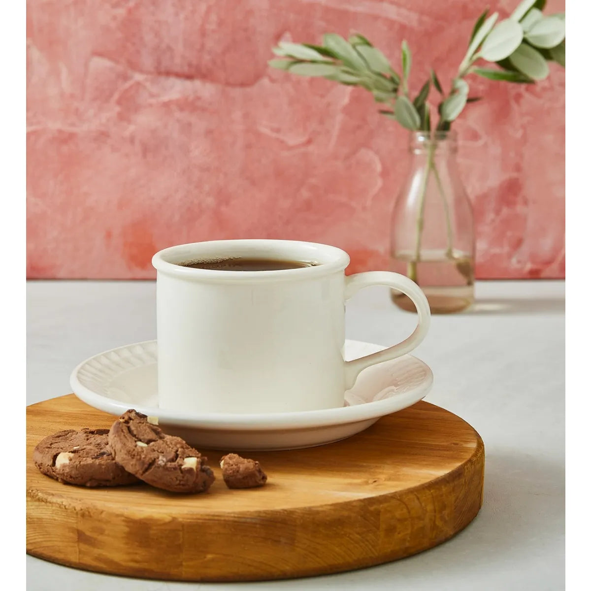 Portmeirion Botanic Garden Harmony Cup & Saucer, White