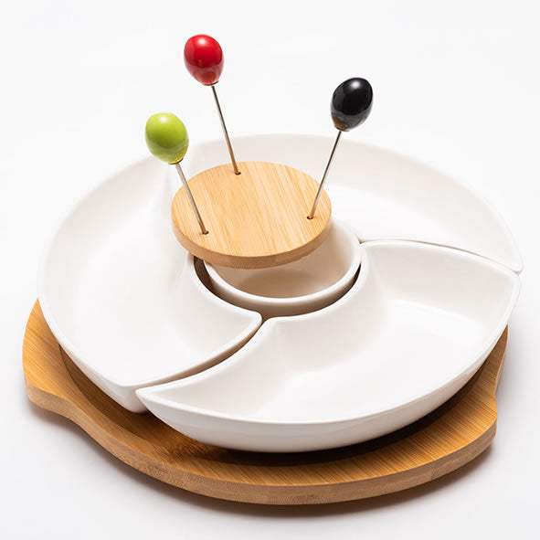 Newgrange Ceramic Dip Set Small With Turnable Set Of 500020