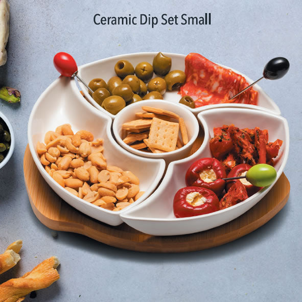 Newgrange Ceramic Dip Set Small With Turnable Set Of 500020