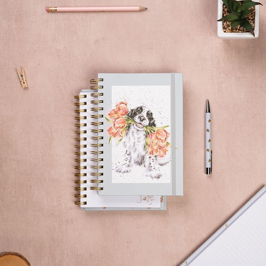 Wrendale ‘Blooming With Love’ Dog A5 Spiral Notebook