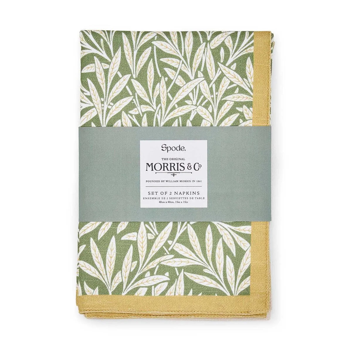 Spode Morris & Co. Willow Set of 2 Napkins