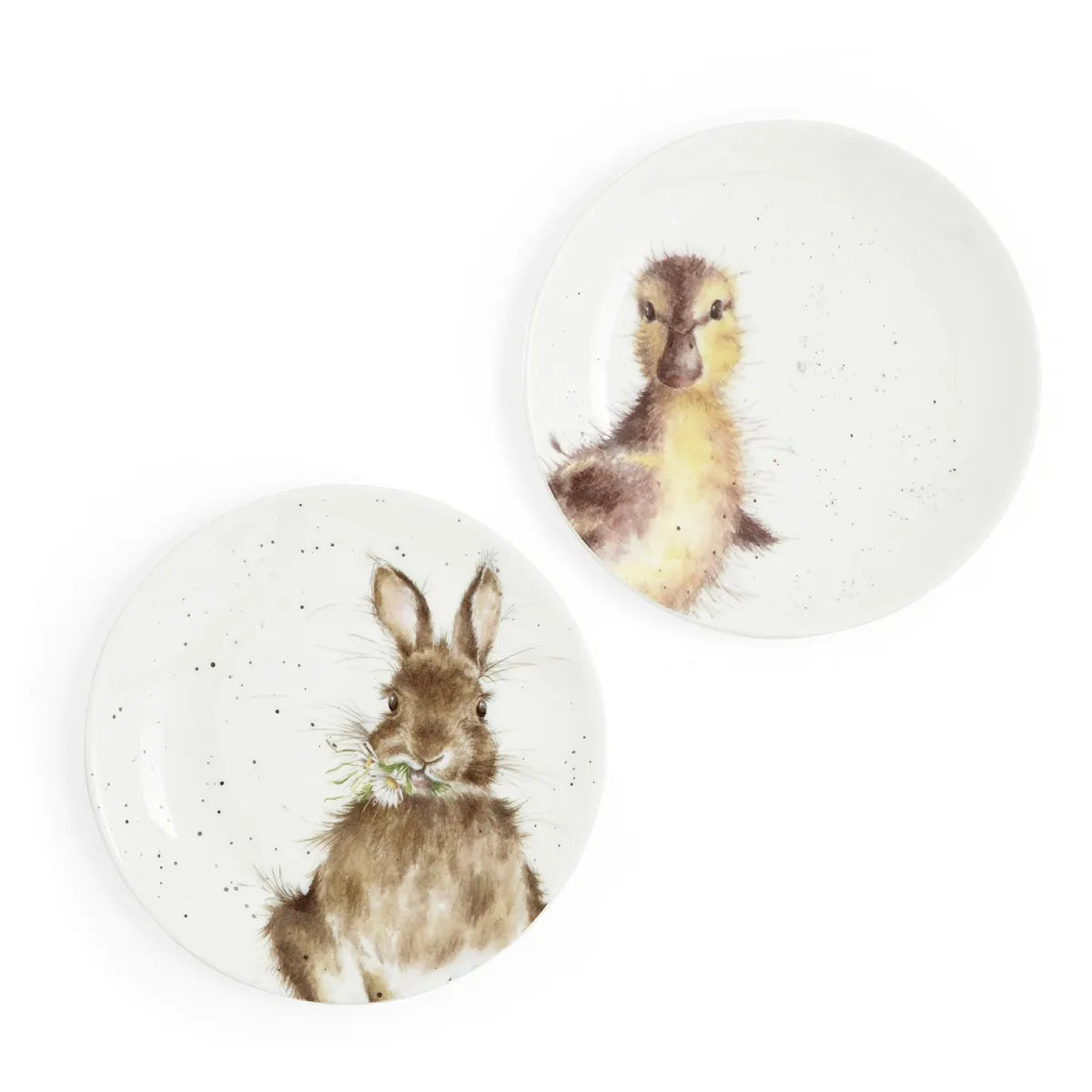 Wrendale Coupe Plate Set Of 2 Bunny & Duck