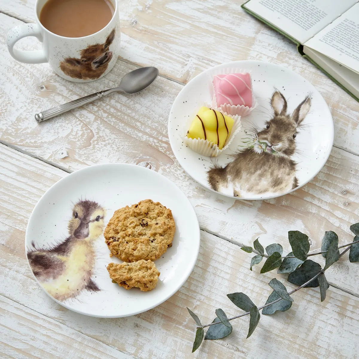 Wrendale Coupe Plate Set Of 2 Bunny & Duck