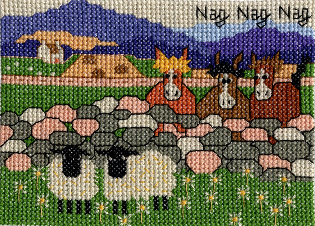 Thomas Joseph Small Cross-Stitch Kit ‘Nag, Nag, Nag’