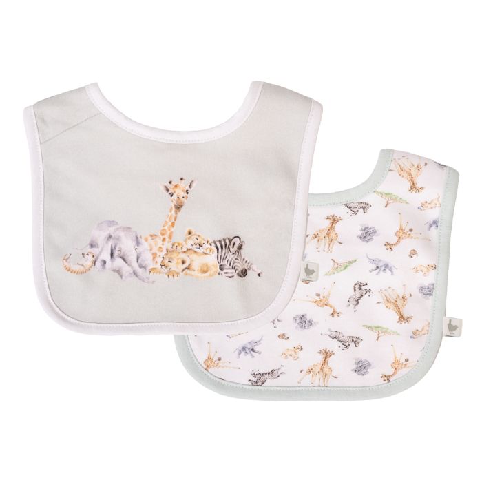 Wrendale 'Little Savannah' African Animal Bib Gift Set