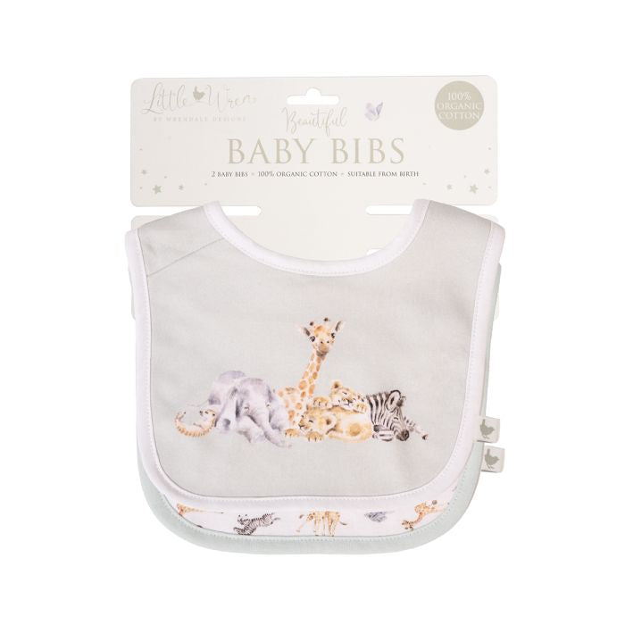 Wrendale 'Little Savannah' African Animal Bib Gift Set