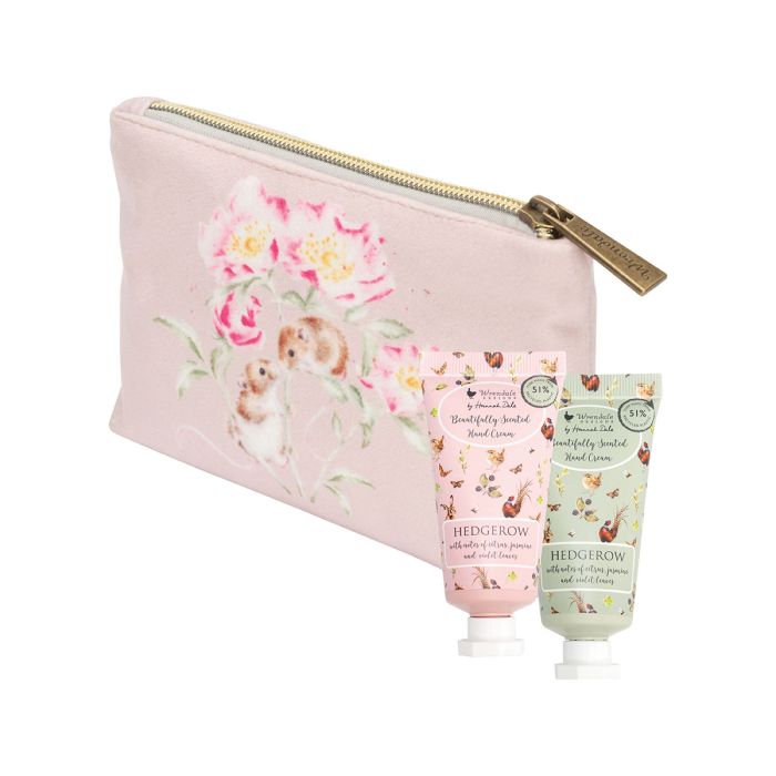 Wrendale Hare and Mouse Mini Hand Cream Gift Pouch