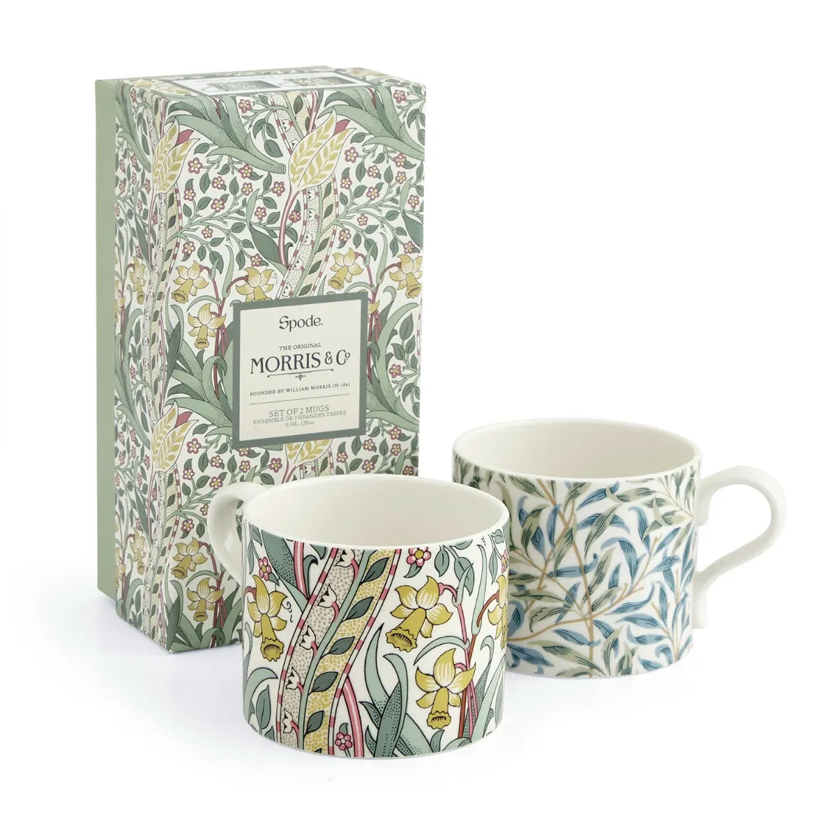Morris & Co. Daffodil & Willow Bough Set of 2 Mugs