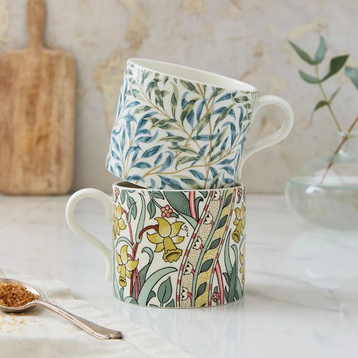 Morris & Co. Daffodil & Willow Bough Set of 2 Mugs