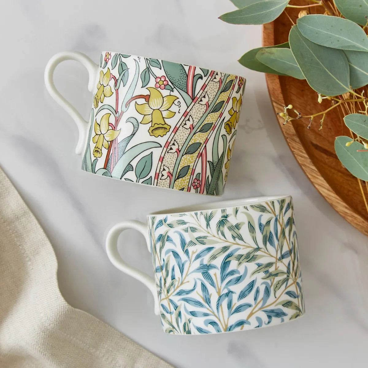 Morris & Co. Daffodil & Willow Bough Set of 2 Mugs