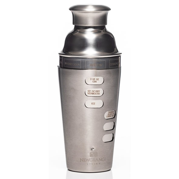 Newgrange Stainless Steel Cocktail Shaker With Recipes