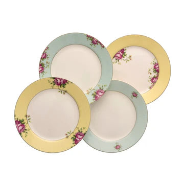 Archive rose four tea plates