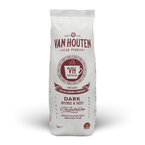 Dark Intense & Tasty Hot Chocolate Powder 1kg Bag| Van Houten